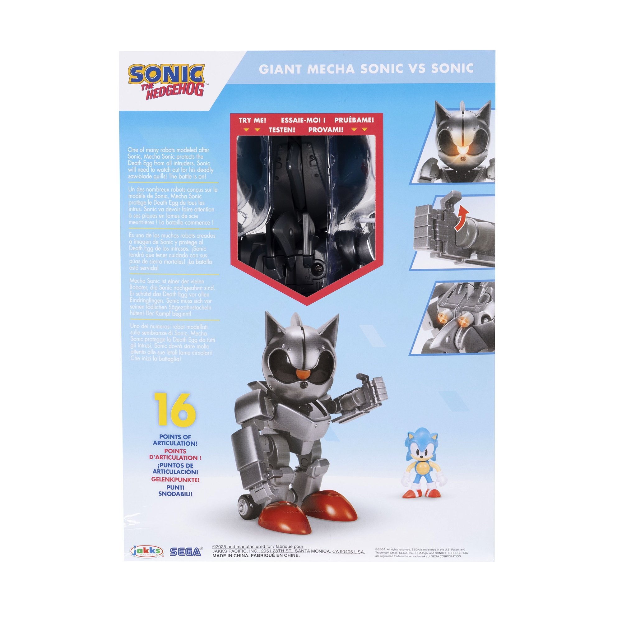 EAN 0192995429840 - Sonic the Hedgehog Giant Mecha Sonic vs Sonic Playset imagen 3