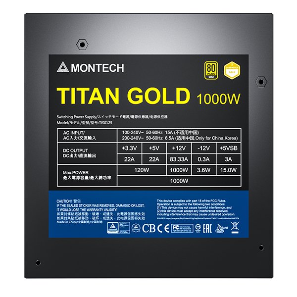 Titan Dorado 1000w - 80 Plus Cybenetics Dorado, Modular, Pcie 5.0 - 1000 Watt