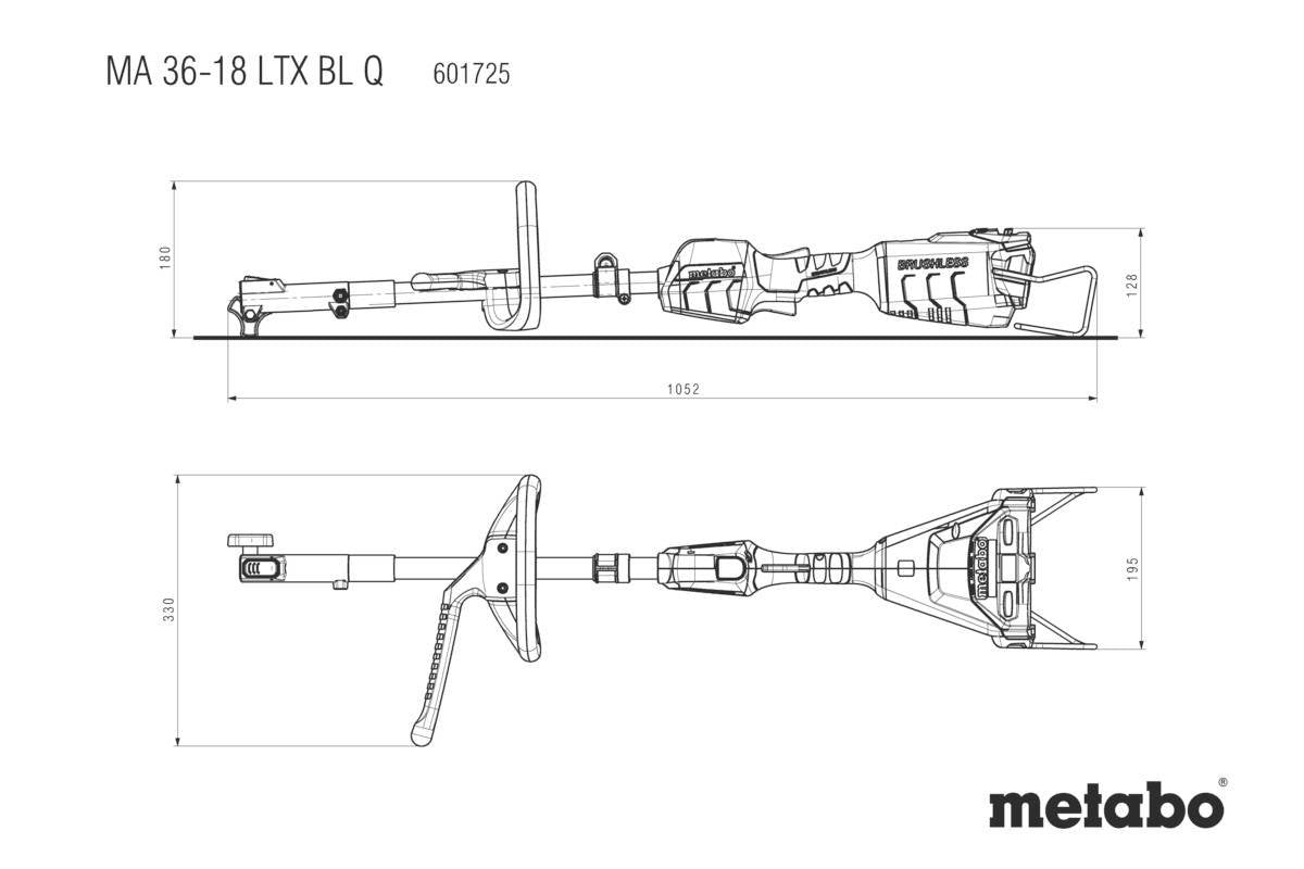 Accionamiento Multifuncional Inalámbrico Metabo Ma 36-18 Ltx Bl Q
