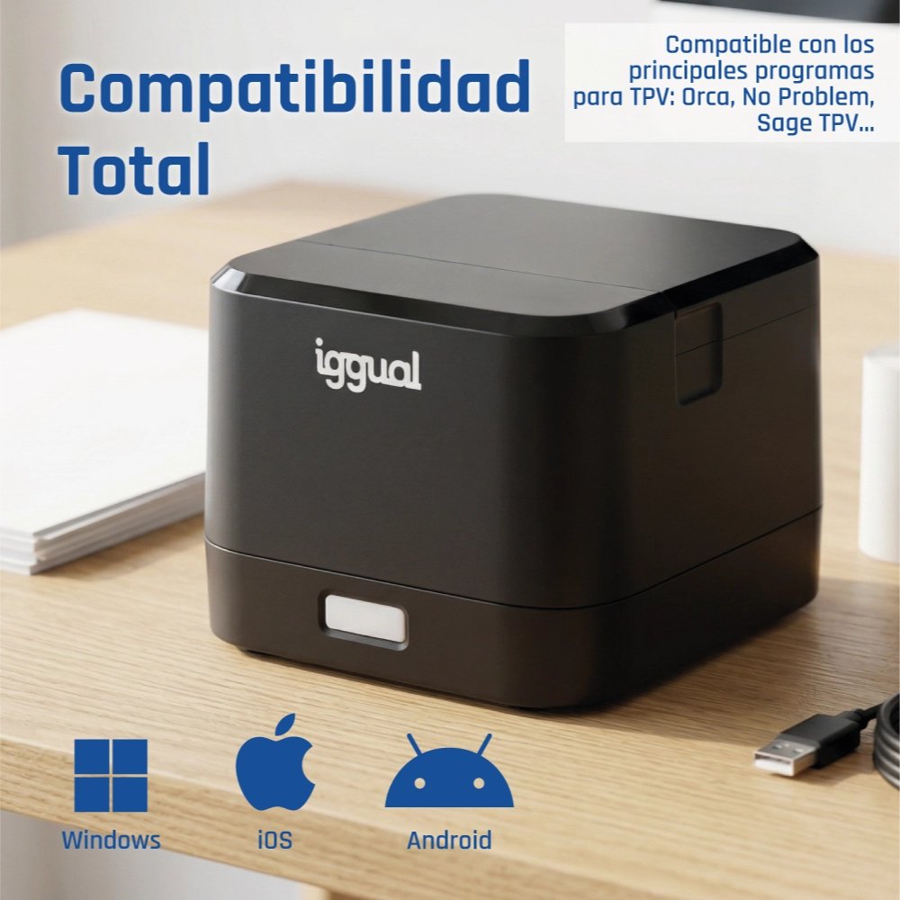EAN 8435364318836 - iggual TP Easy 58 203 x 203 DPI Alámbrico Transferencia térmica Impresora de recibos imagen 15