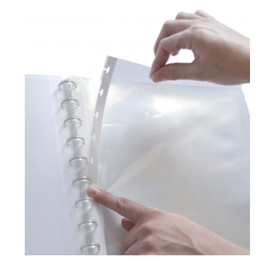 Oxford Polyvision Variozip A4+ Carpeta De 20 Fundas Removibles - Tapa De Plastico Personalizable - Organizacion Y