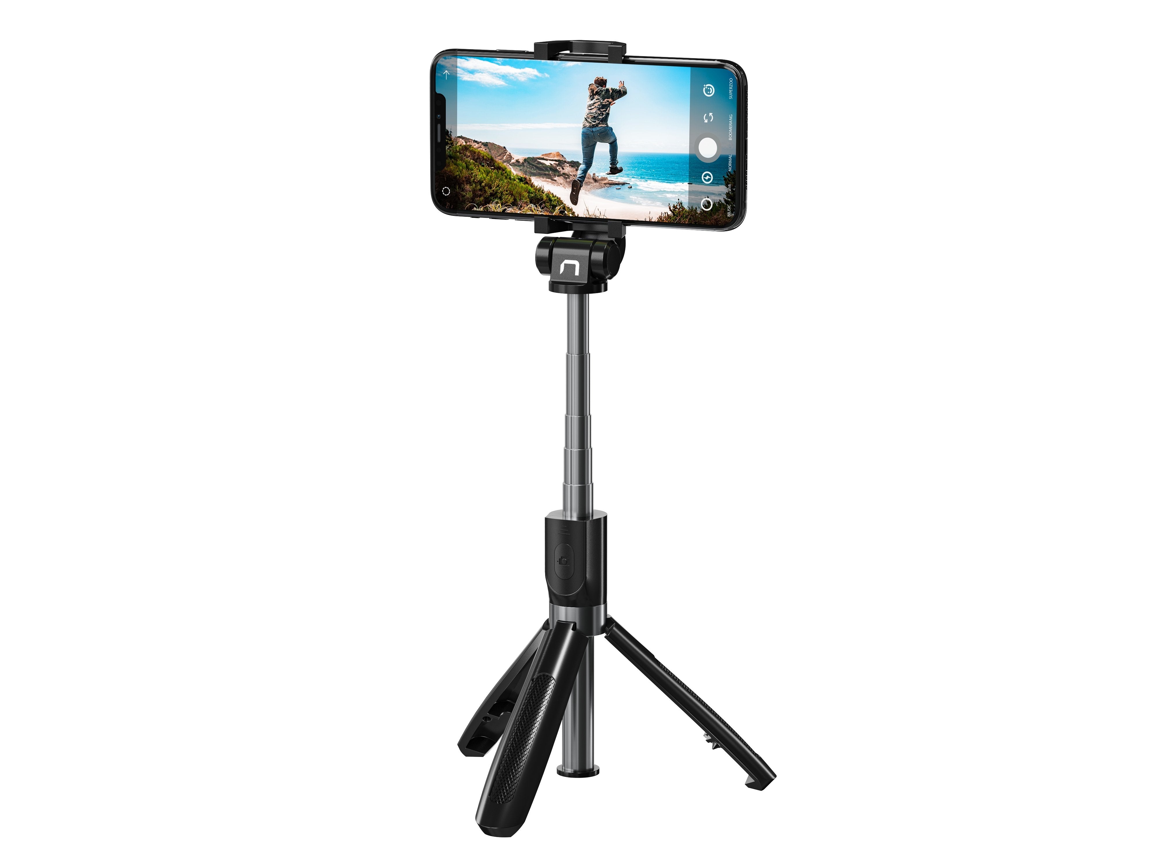 Palo Selfie Natec Alvito Bt 4.0 Inalambrico Tripode Negro
