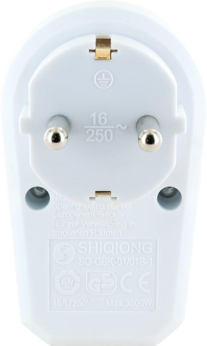 Enchufe Schwaiger 1xschuko Con Interruptor, Blanco