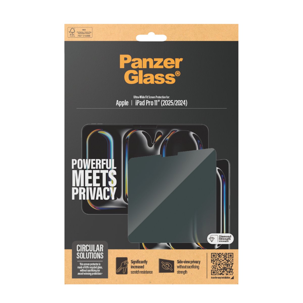 EAN 5715685012105 - PanzerGlass ® 2-Way Privacy Screen Protector ® iPad Pro 11'' (2024-2025) | Ultra-Wide Fit Protector de pa imagen 3