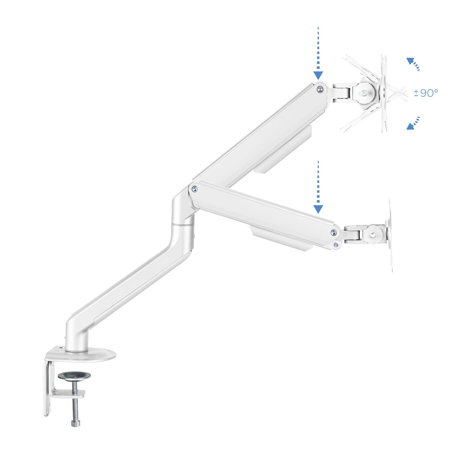 Tooq Soporte Mesa Pantallas Giratorio Inclinacion 1 Brazo 17-32" - Blanco