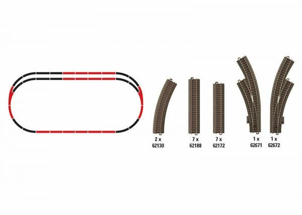 Trix H0 C-Gleis T62903 Ergänzungs-Set 1 Ud.
