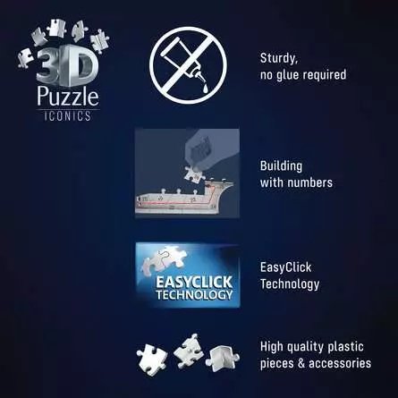 Ravensburger 3d Puzzle Iconics: Big Ben - Con Luz 216 Partes 12008025