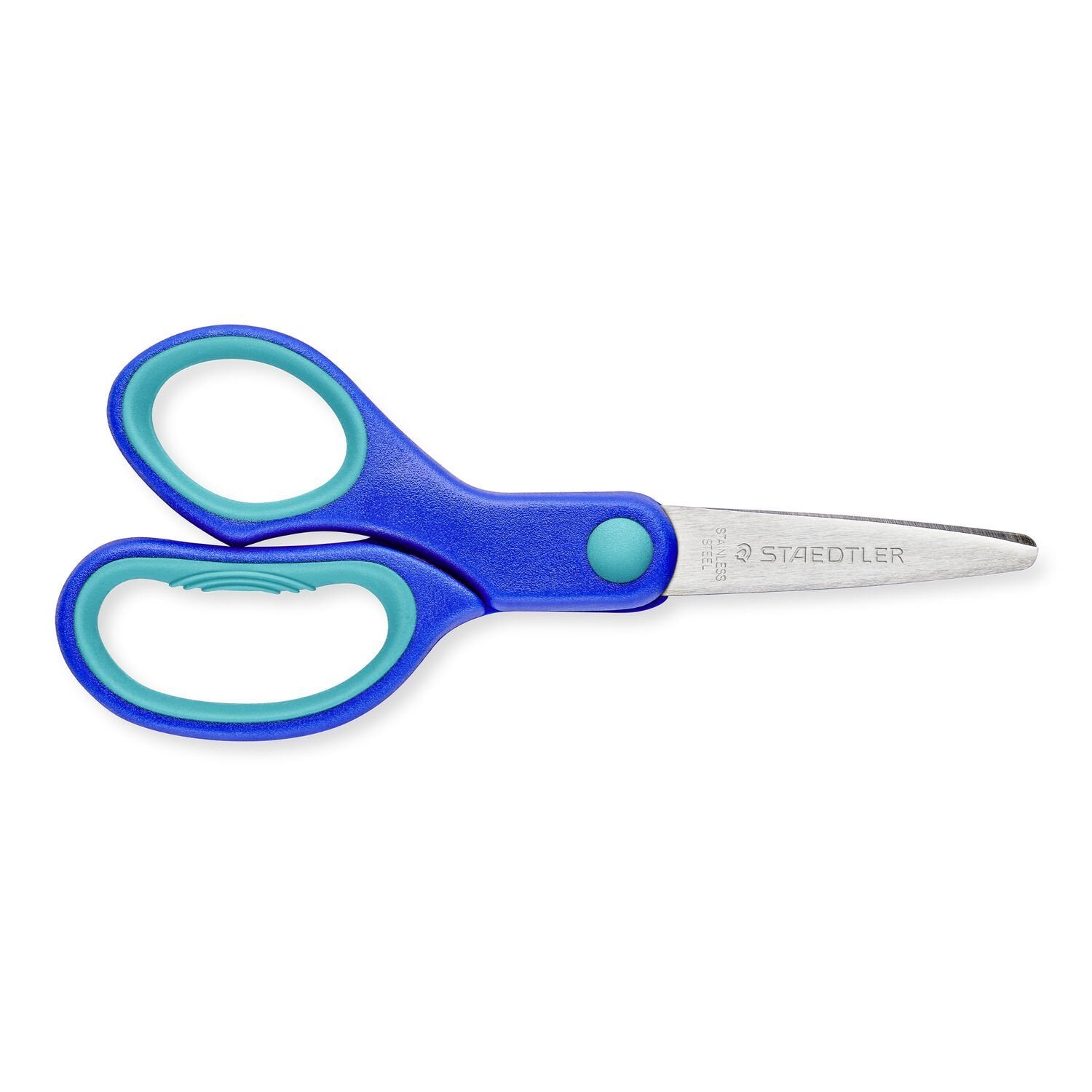 Staedtler Noris 965 Tijera Escolar De Seguridad Zurdos - Agarre Ergonomico Suave - Cuchillas Romas - Longitud 14cm