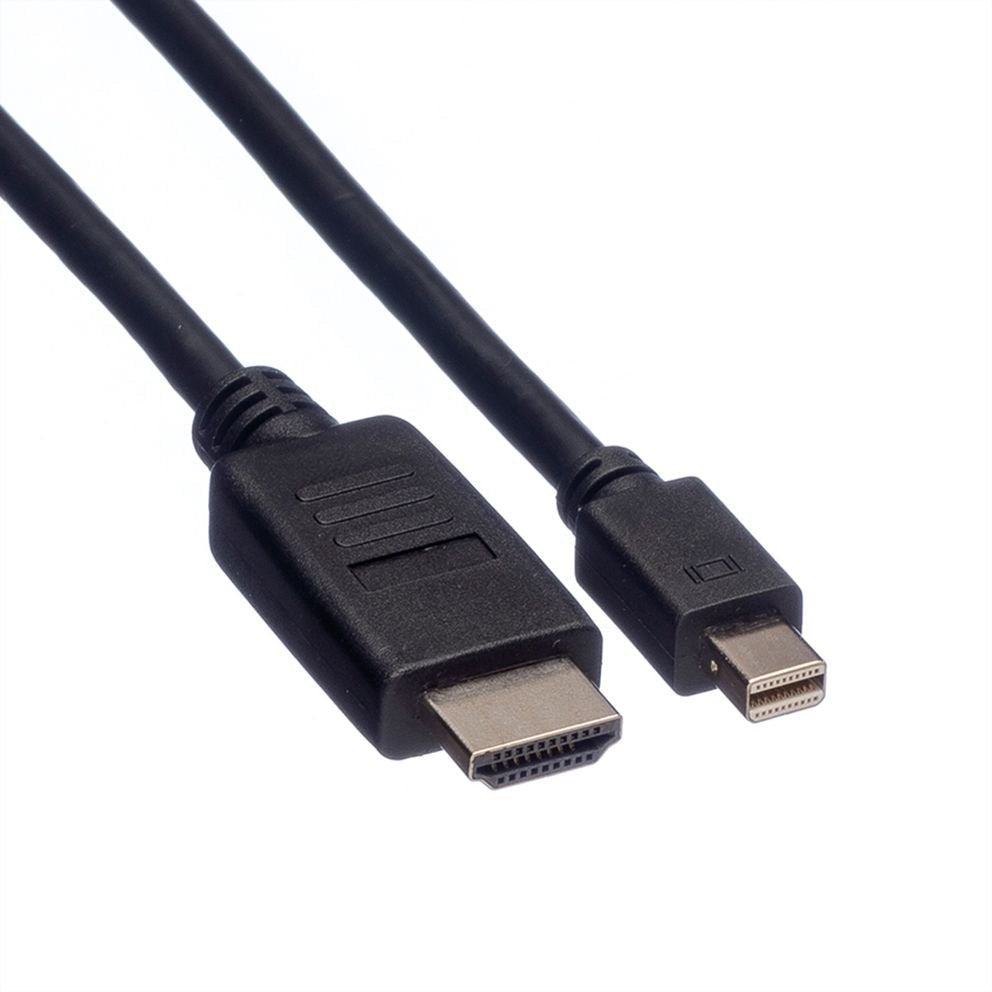 Roline Mini Displayport Cable, Mini Dp-Hdtv, St St, Schwarz, 1,5 M