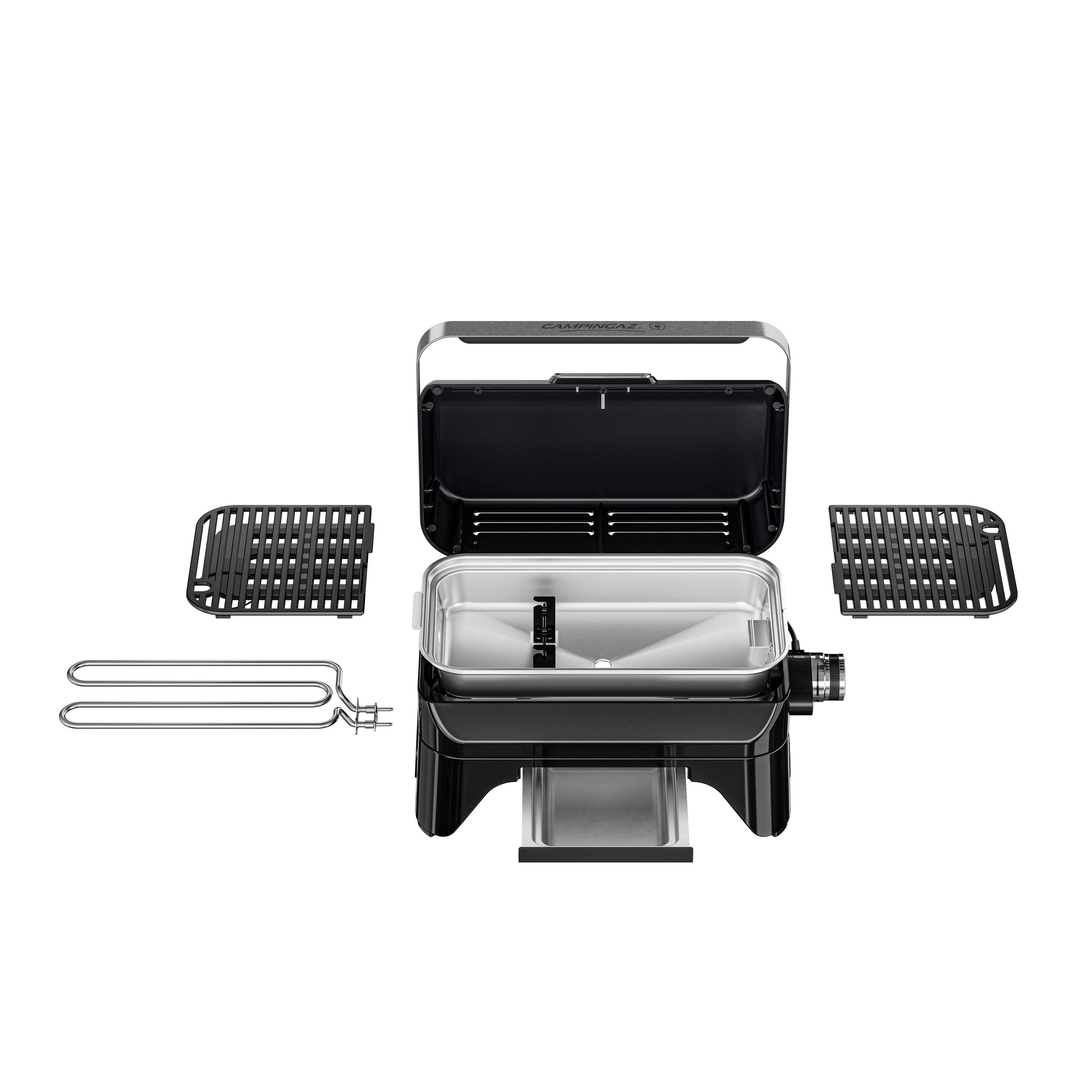 Parrilla Eléctrica Campingaz Attitude 2go Eléctrica Negra/Plateada, 2.000 Vatios, Modelo 2024 2177560