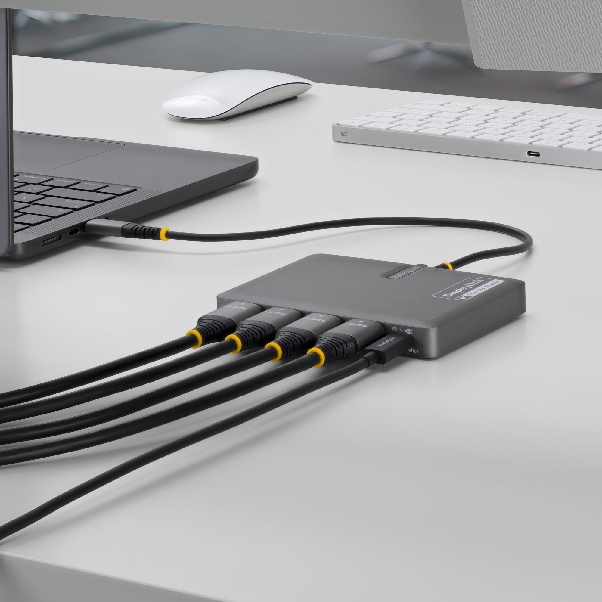 Startech.Com Quad-Usb-Hdmi-Adapt Base Para Portátil Y Replicador De Puertos Alámbrico Usb 3.2 Gen 1 (3.1 Gen 1) Type-C Gris