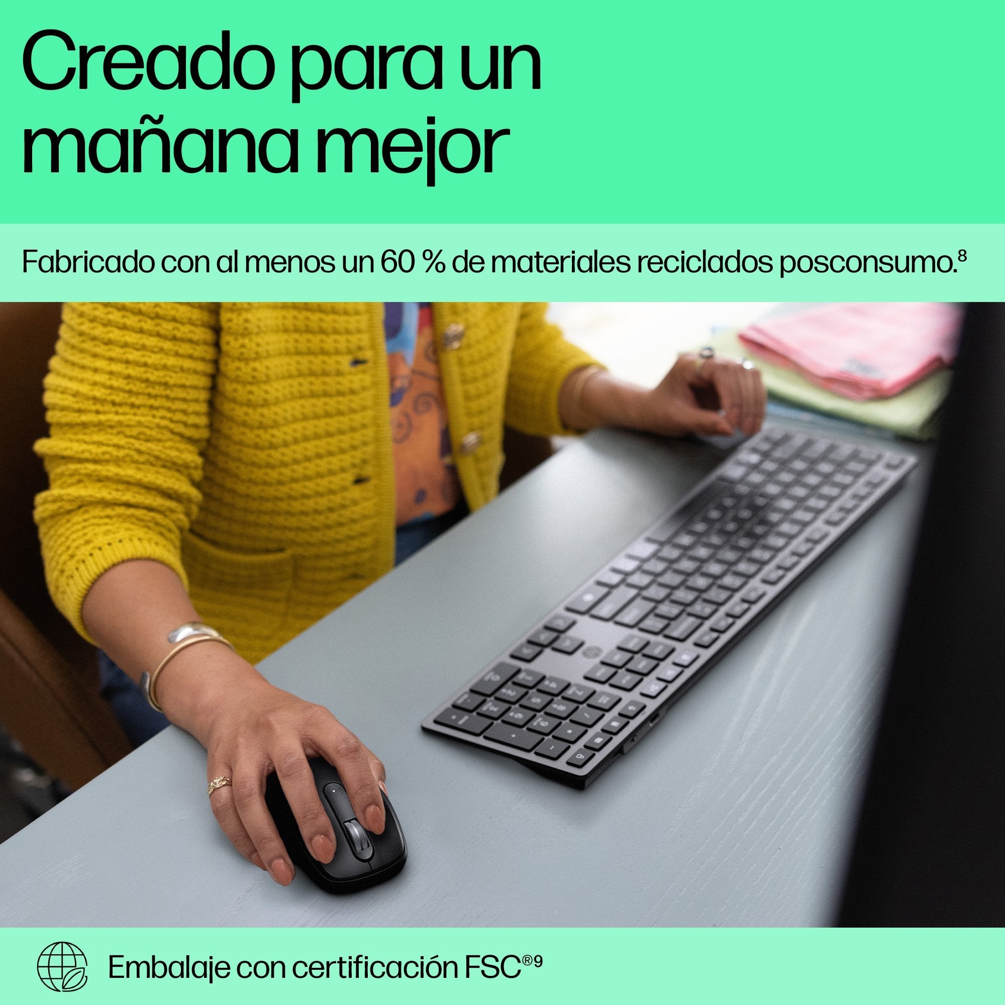 EAN 0198122141272 - HP 725 Multi-Device Rechargeable Wireless Keyboard teclado Hogar / Oficina RF Wireless + Bluetooth Gris imagen 5