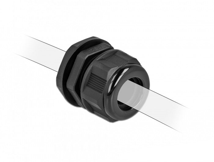 Delock Cableverschraubung Pg13,5 Für Rundcable Schwarz 2 Stück