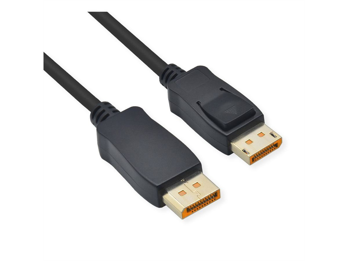 Roline Displayport Cable, V2.1, 10k, Dp St - St, Schwarz, 1,5 M