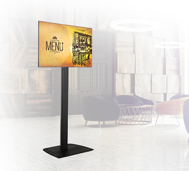 B-Tech Standsystem 600x400 -40kg Bis 55'' 1.8m Negro