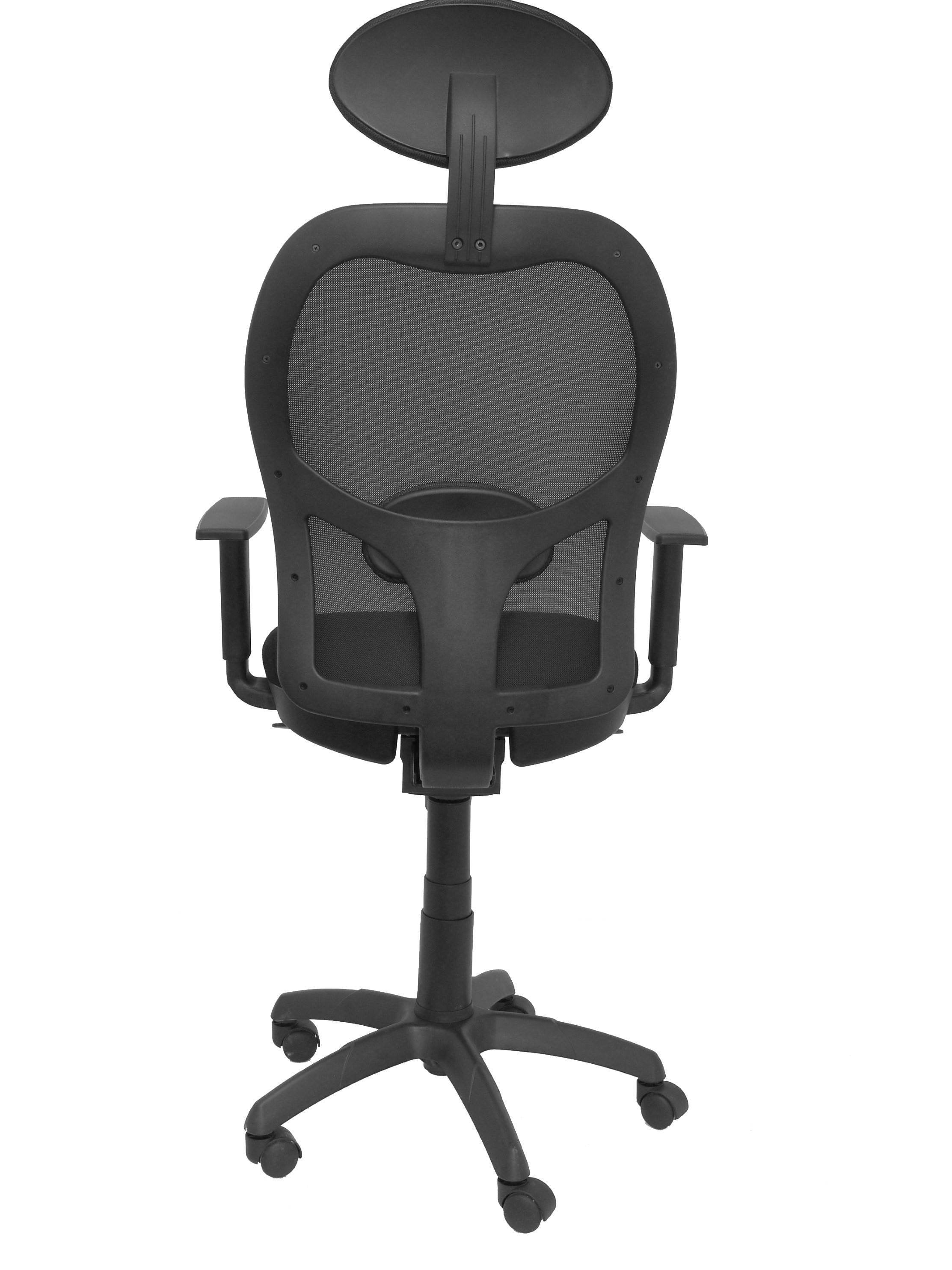 Silla Jorquera Malla Negra Asiento Bali Negro Con