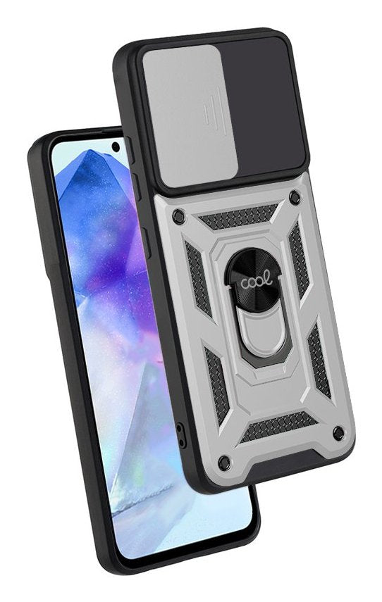 Funda Cool Samsung Galaxy A55 Hard Ring Plata