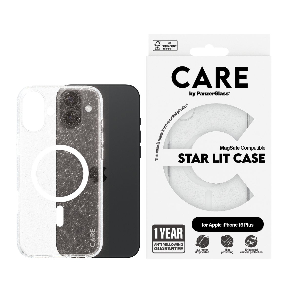 EAN 5715685004094 - PanzerGlass CARE™ by ® Urban Combat Case Star Lit w. White MagSafe iPhone 16 Plus funda para teléfono móv imagen 2