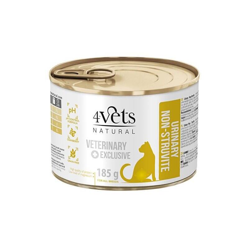 4vets Natural Urinary No Struvit Cat - Comida Húmeda Para Gatos - 185 G