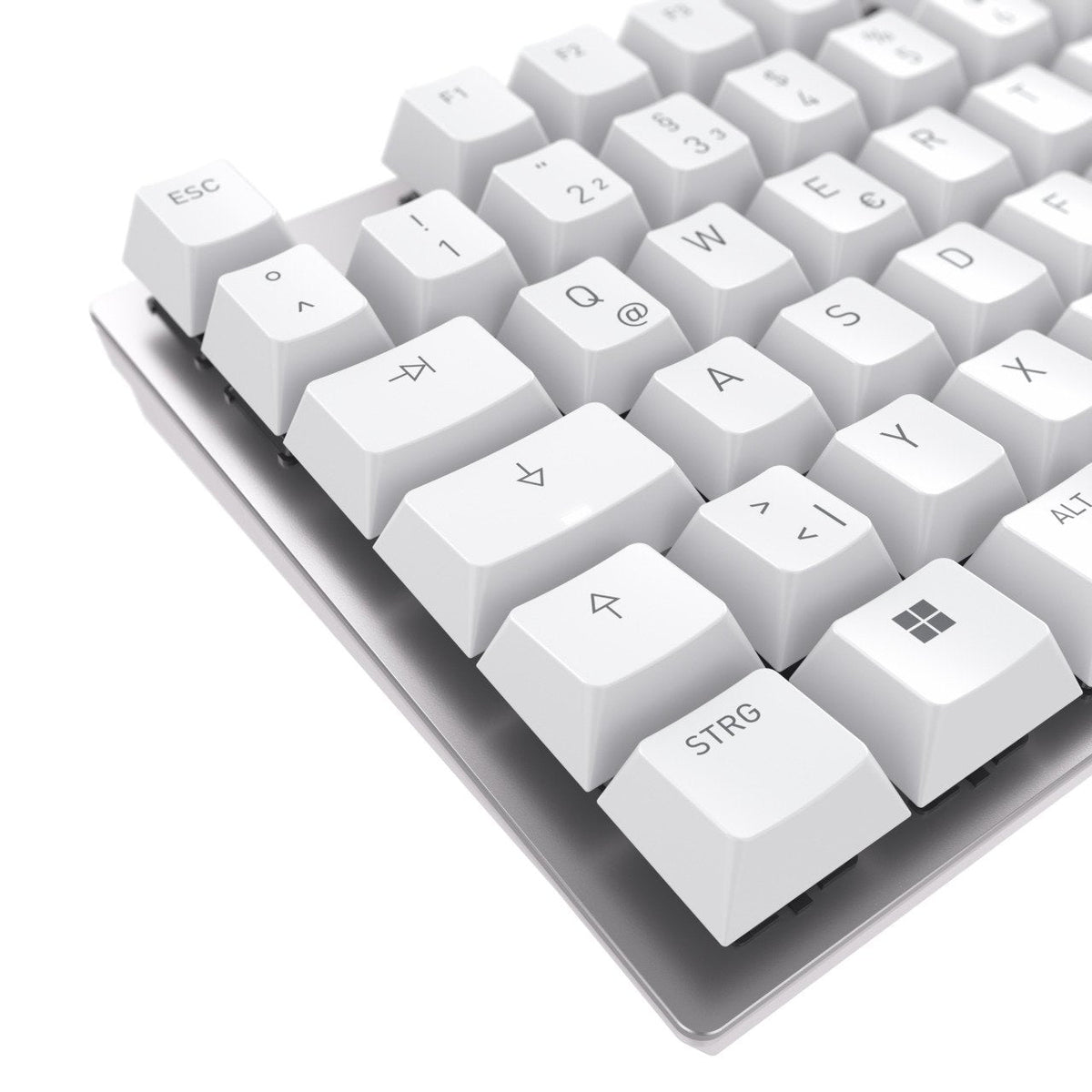 Cherry Kc 200 Mx, Completo Tamaño (100%), Con Cable, Usb, Mechanischer Switch, Qwerty, Plateado, Blanco