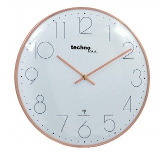 Technoline Wt 8235 Oro Optik Radio Reloj De Pared 35 Cm X 25 Mm Oro Rosa