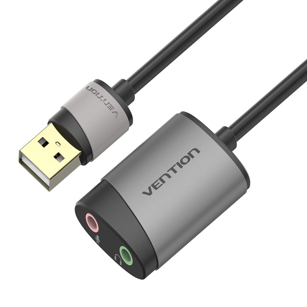Tarjeta De Sonido Vention Cdkhb Usb Macho 2xjack 3.5 Hembra