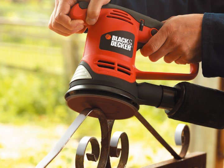 Lijadora Black+Decker Ka191ek Portátil 480 W, Lijadora Orbital Naranja/Negro, 5 Mm, 2,5 Mm, Corriente Alterna, 480 W, 12,5 Cm, 230 W