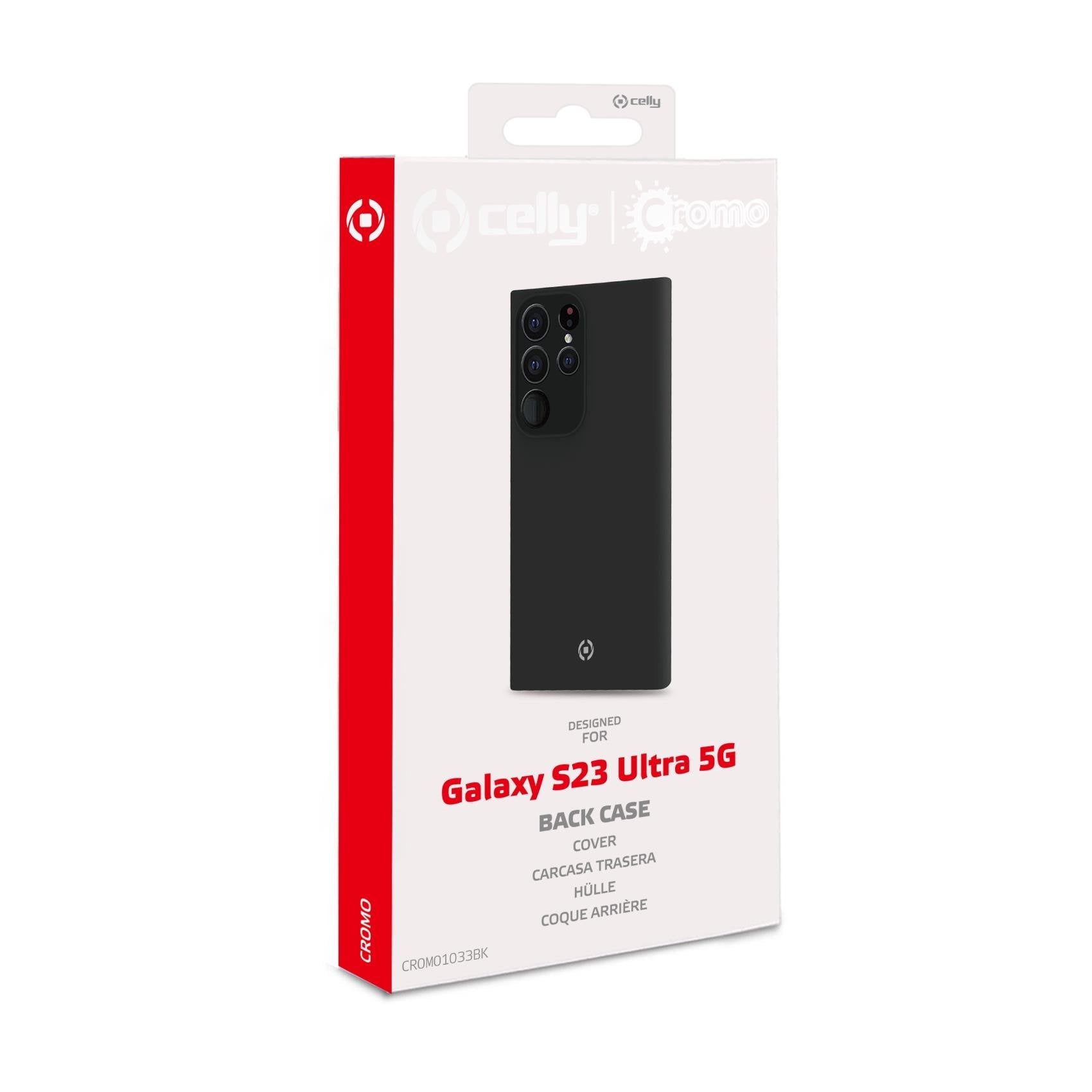 Celly Cromo Funda Para Galaxy S23 Ultra 5g (6.8") Negro
