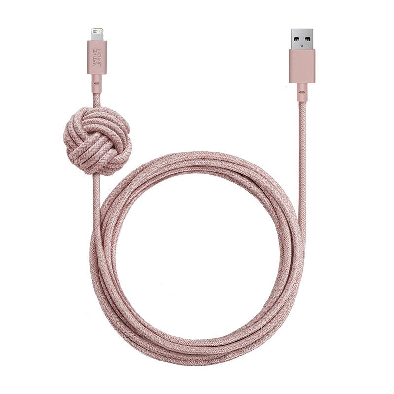 Native Union Night Cable Usb-A To Lightning 3m Rose