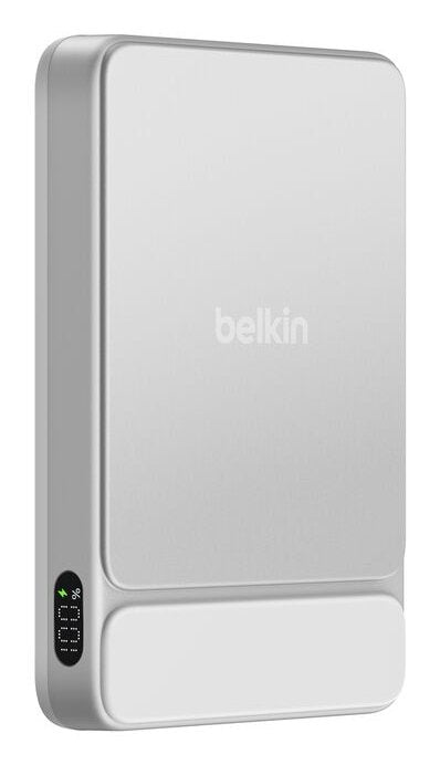 Belkin Ultracharge Pro 10k Qi2 25w Pd30w Slim Magnetic Display Powerbank Silver Metal