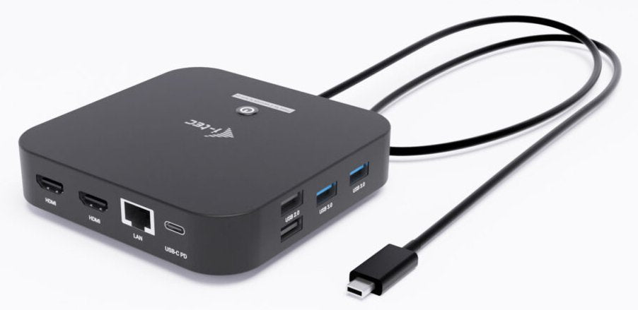 I-Tec Usb-C Dual Hdmi Ds 2x Hdmi 1x Glan 2x Usb-A 3.2 2x Usb 2.0 1x Usb-C Gen2 1x Usb-C Gen1 1x Audio Mic Jack 1x 100w Usb-C Pd