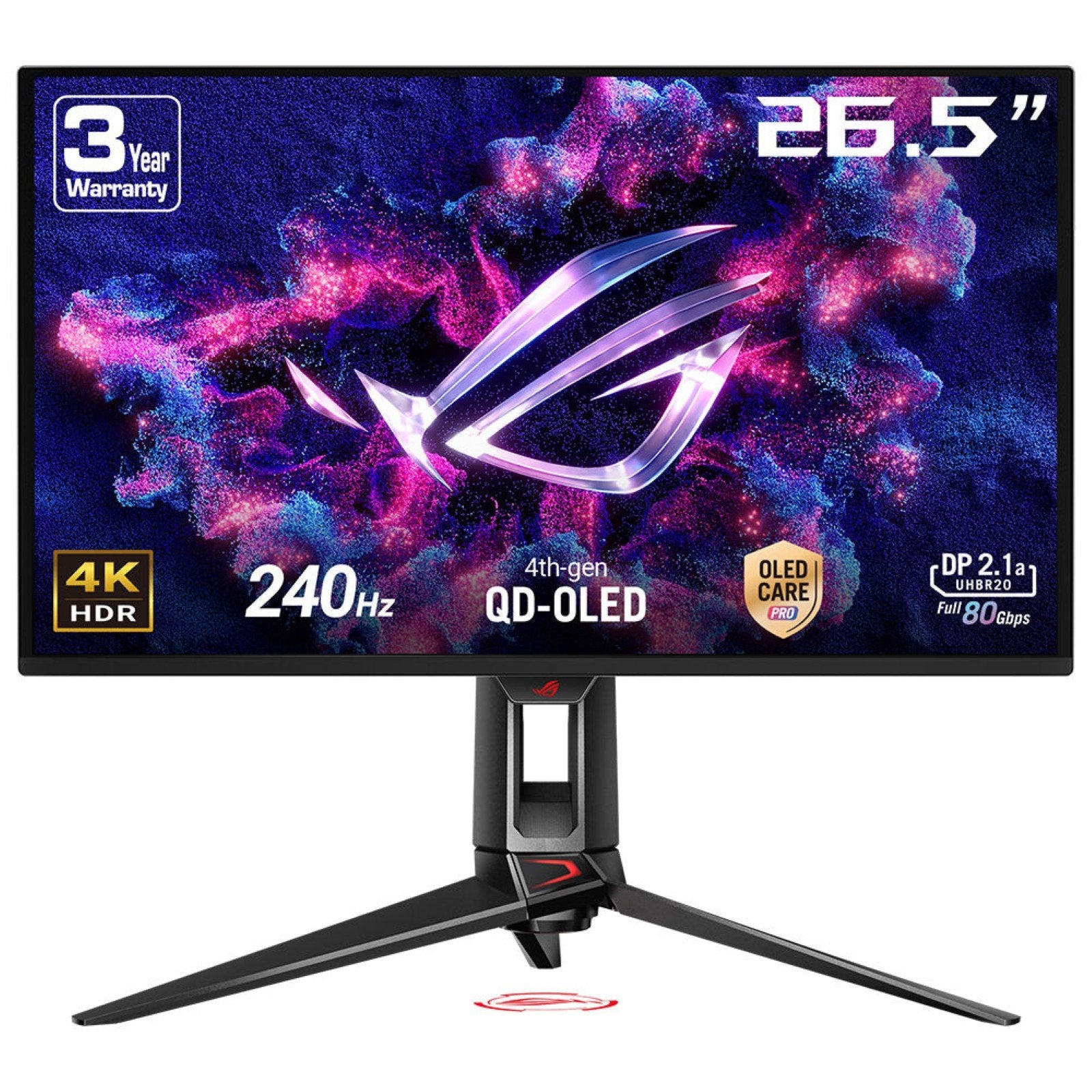 EAN 4711387815236 - ASUS ROG Swift OLED PG27UCDM pantalla para PC 67,3 cm (26.5") 3840 x 2160 Pixeles 4K Ultra HD QD-OLED Neg imagen 1