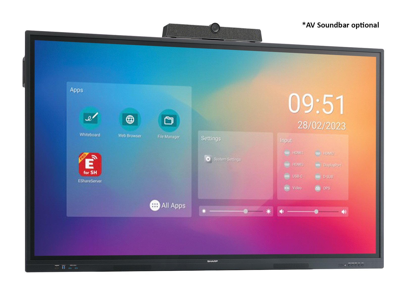 Sharp Pn-Lc652 165,1 Cm (65") Lcd 3840 X 2160 Pixeles 4k Ultra Hd