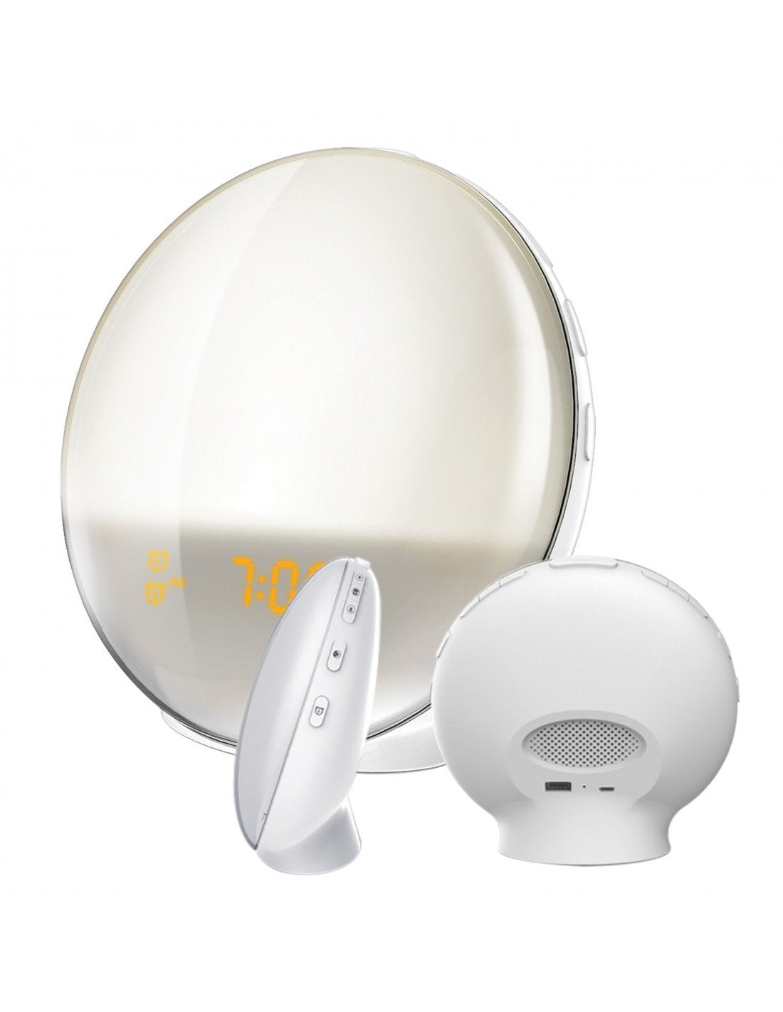 Despertador Inteligente Con Lámpara Rgb Muvit Io Miolamp005 Radio Fm Blanco