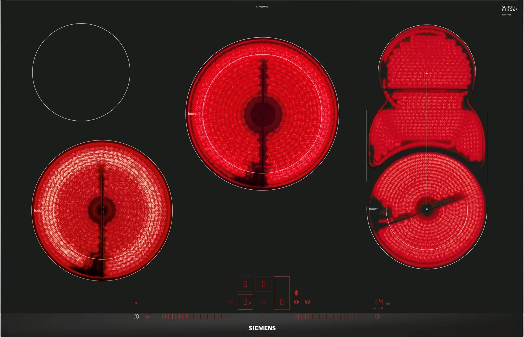 EAN 4242003694381 - Siemens ET875LMP1D hobs Negro Integrado Cerámico 5 zona(s) imagen 1
