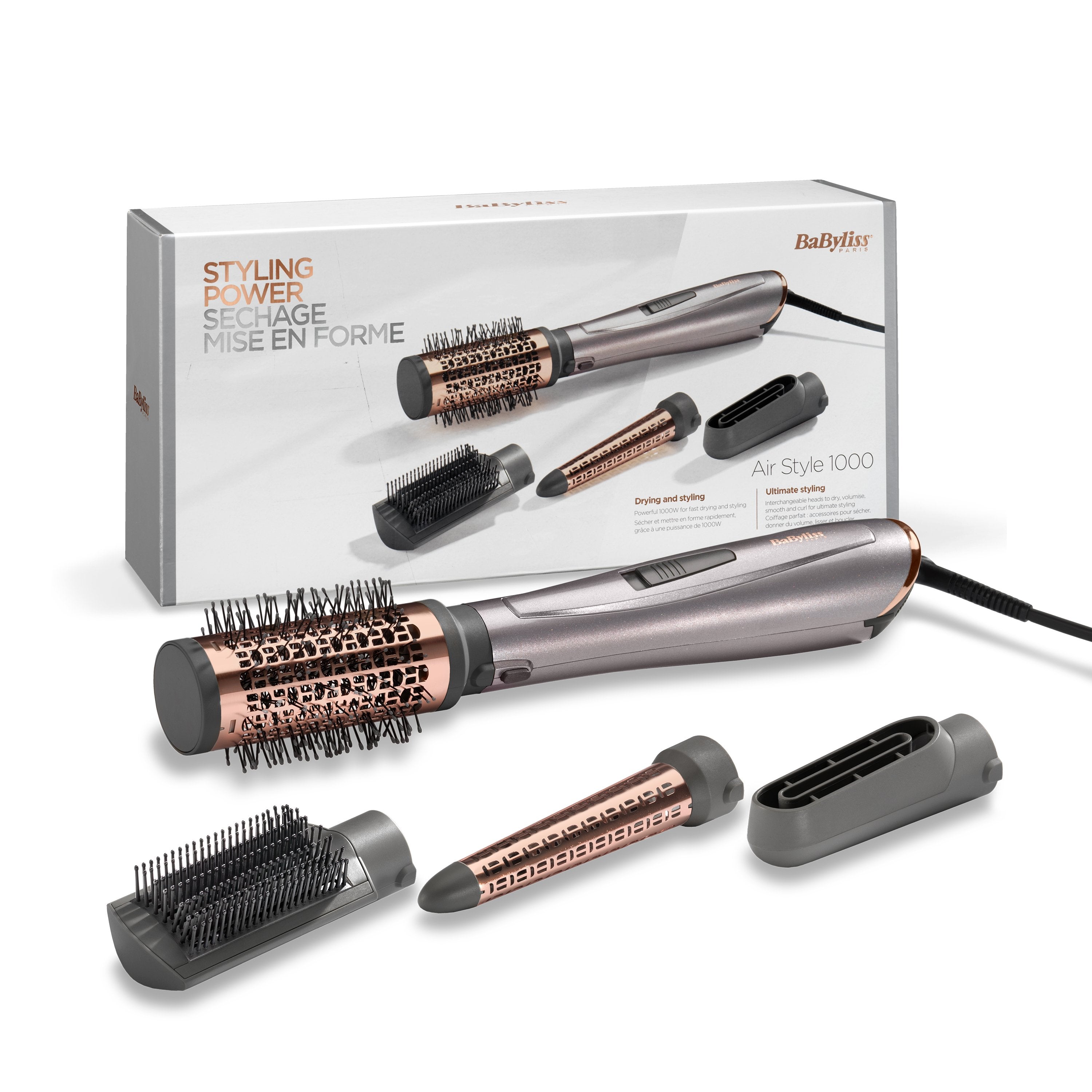 EAN 3030050153781 - BaByliss Air Style 1000 Kit de peluquería Caliente Negro, Cobre, Paladio 1000 W 2,5 m imagen 9