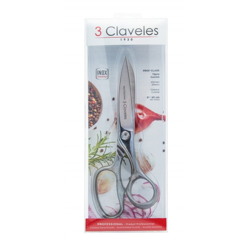 EAN 8410990004230 - 3 Claveles Prof-Class tijera de cocina 200 mm Acero inoxidable Universal imagen 3