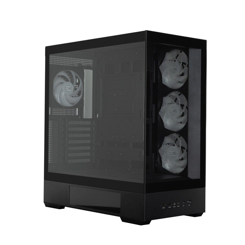 Caja Pc Zalman P40 Ds Atx 4 Xvent 120mm Argb 2xusb 3.0 Negro S/N Fuente