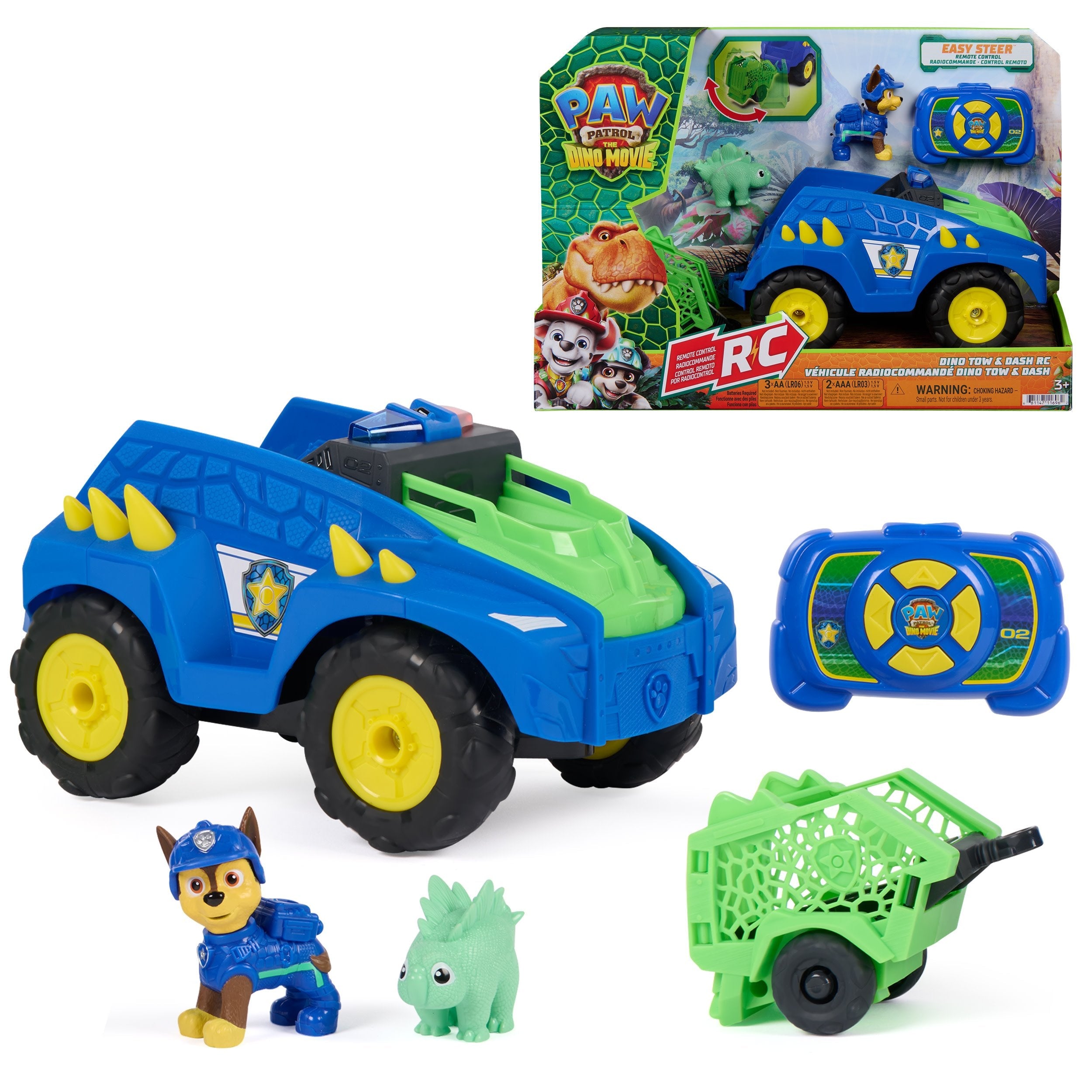 Spinmaster Paw Patrol: Der Dino Film - Chase' Ferngesteuertes Dino Rettungs-Fahrzeug 6076166