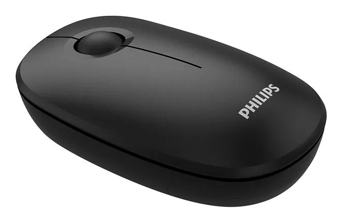 Mouse Philips Wireless Spk7378b 2.4ghz 1600 Dpi DiseãO Silencioso Negro Ergonomico Ambidiestro