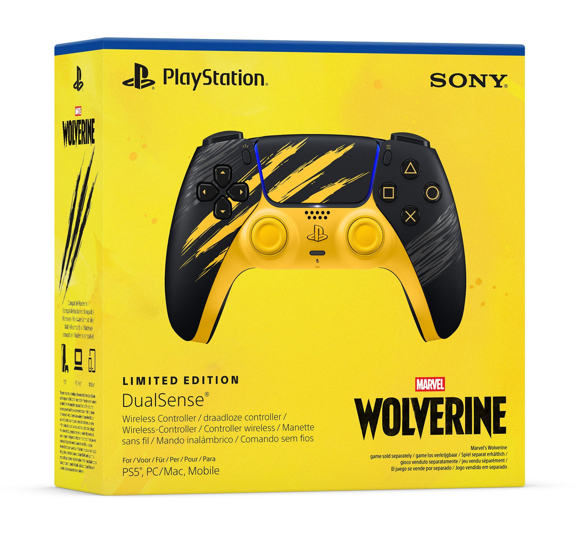 Ps5 Dualsense Marvel'S Wolverine Limited Edition Battle Yellow