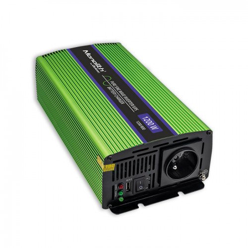 EAN 5901878519418 - Qoltec Monolith adaptador e inversor de corriente Auto 1200 W Verde imagen 1