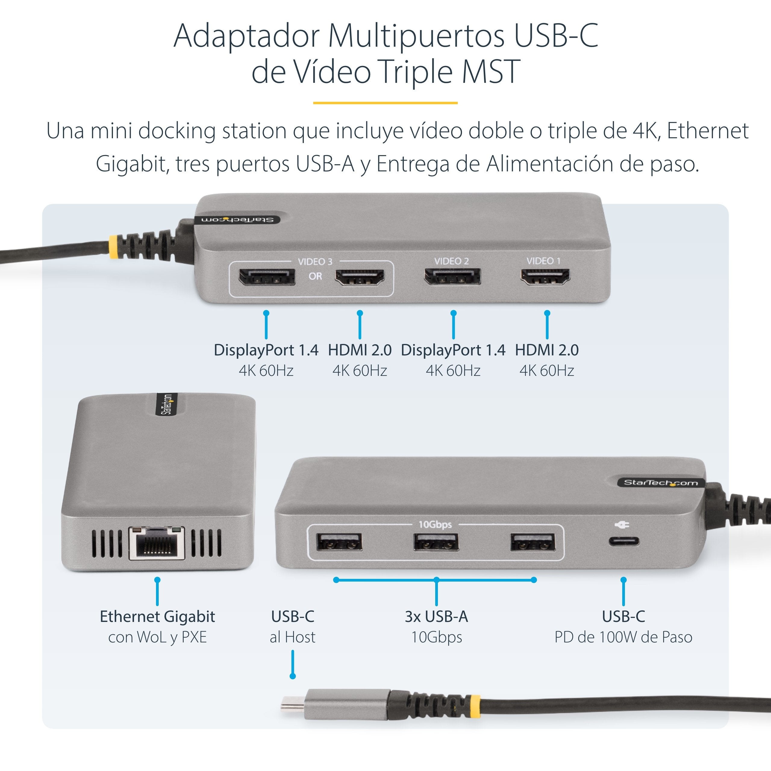 EAN 0065030896078 - StarTech.com 117B-USBC-MULTIPORT base para portátil y replicador de puertos Alámbrico USB 3.2 Gen 2 (3.1  imagen 11