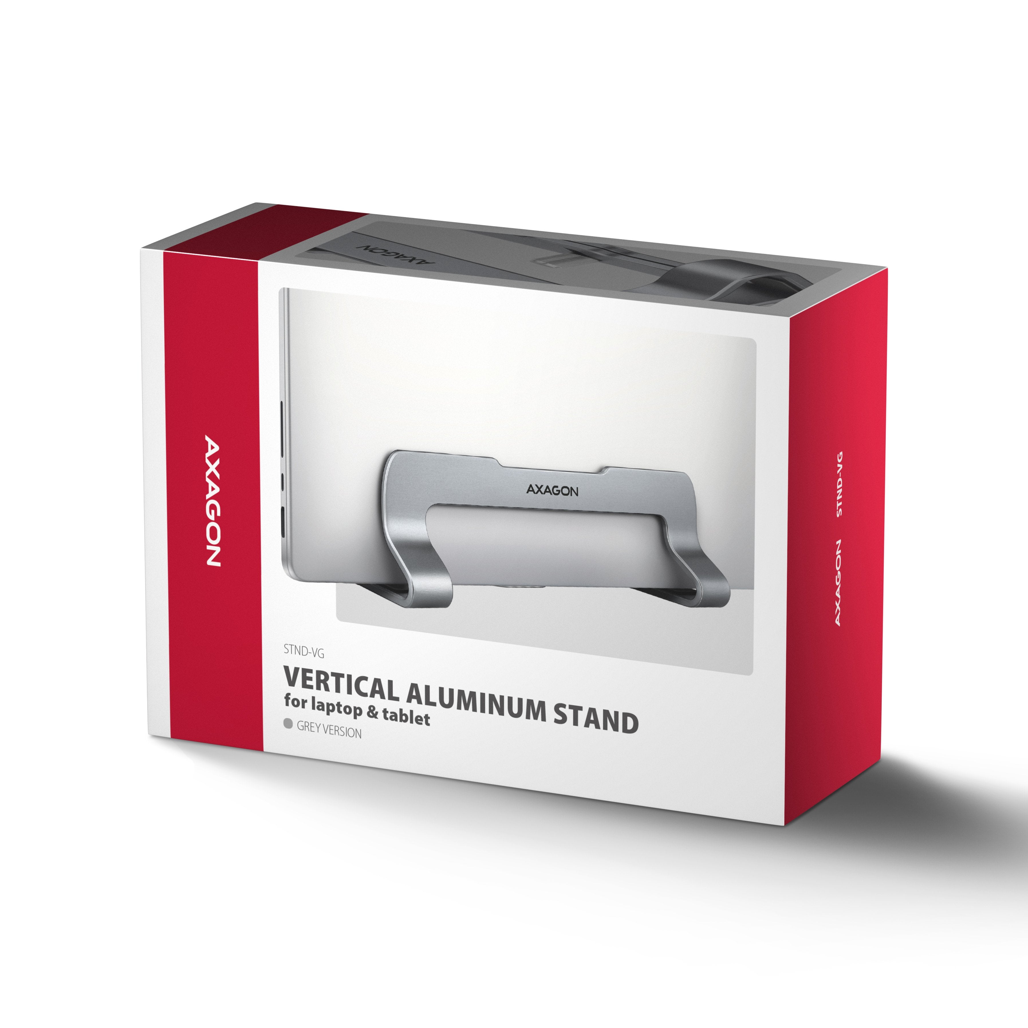EAN 8595247909268 - Axagon STND-VG Vertikaler Laptop-Ständer, einstellbare Breite, Aluminium Soporte para ordenador portátil  imagen 8