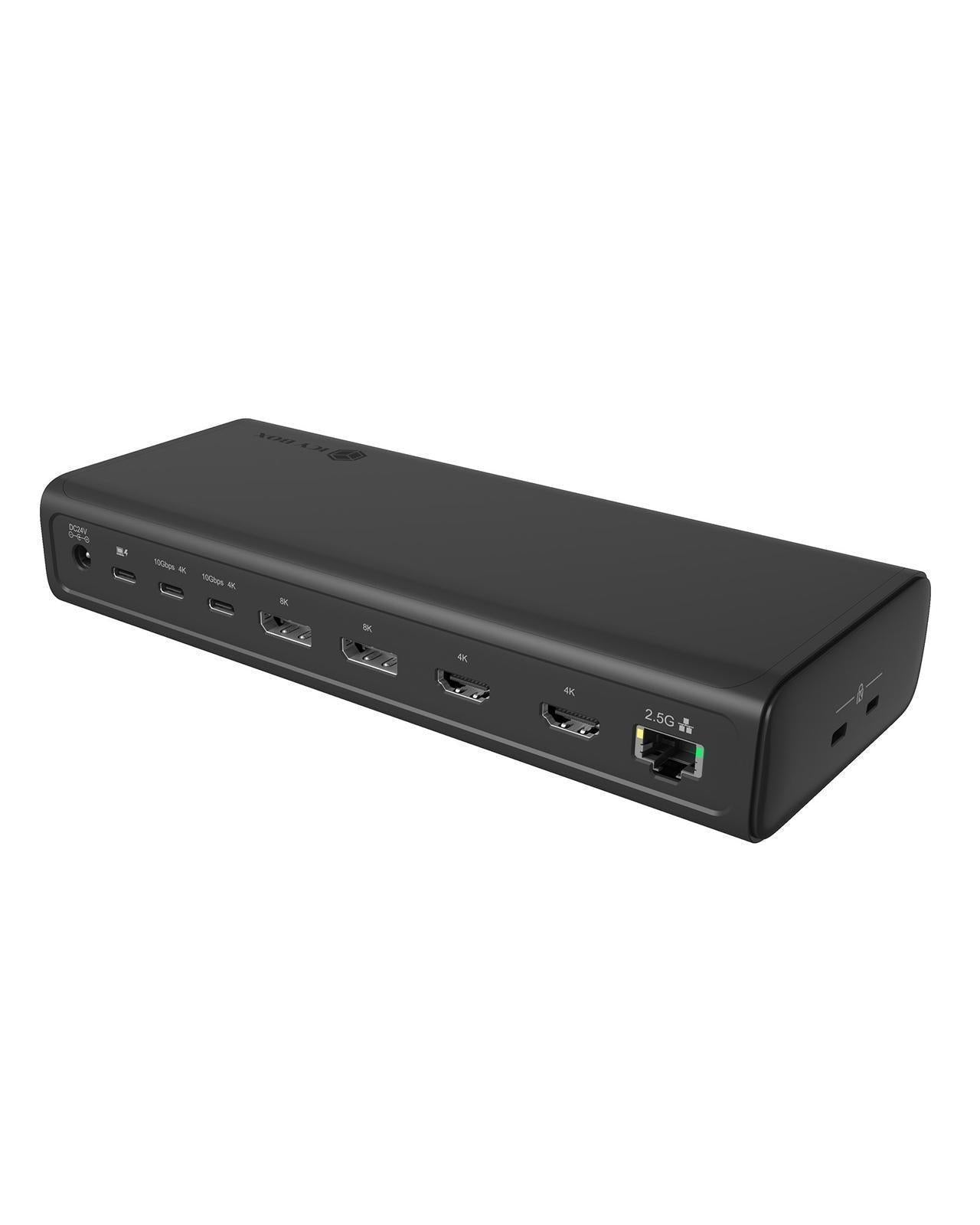Icy Box Ib-Dk7401-Cu31 Alámbrico Usb 3.2 Gen 2 (3.1 Gen 2) Type-C Negro