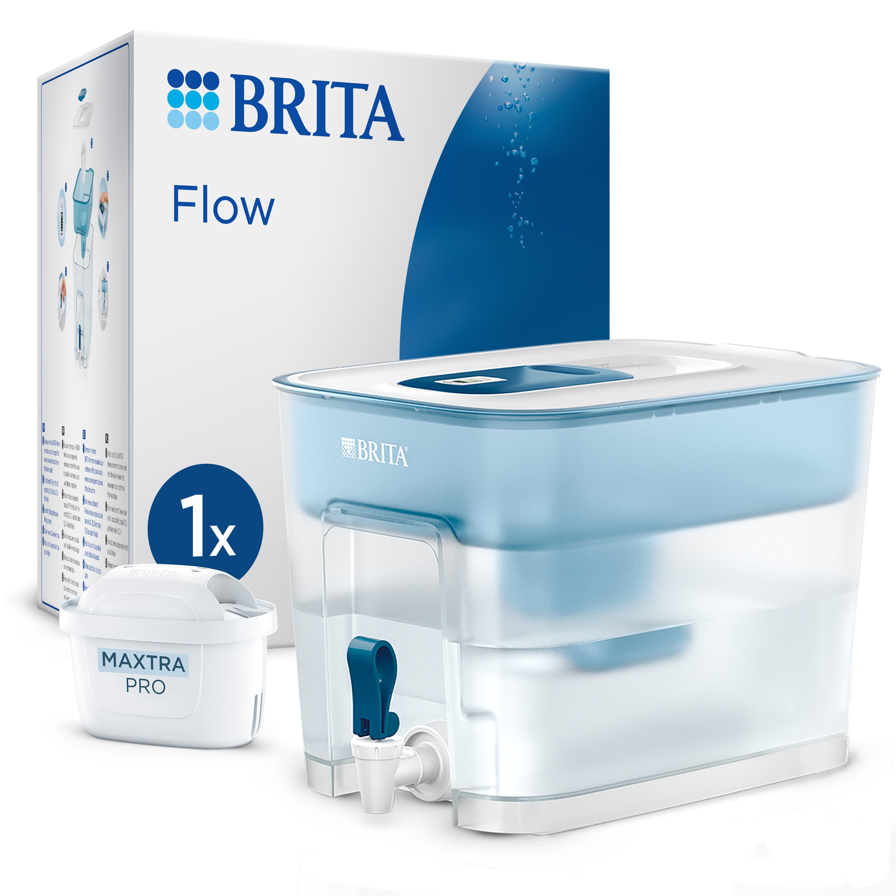 EAN 4006387124236 - Brita Flow Basic Blue MX PRO Filtro para depósito de agua 8,2 L Azul, Transparente imagen 1
