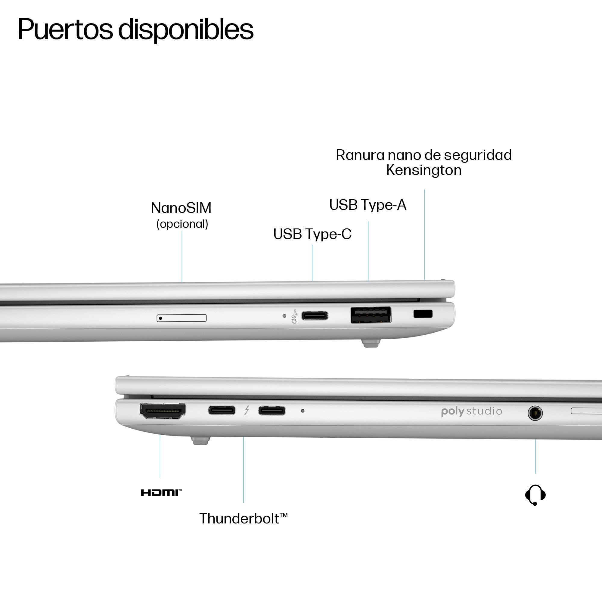 EAN 199485522487 - HP EliteBook 8 G1i 16 inch Notebook AI PC Wolf Pro Security Edition Intel Core Ultra 7 255H Portátil 40,6  imagen 4