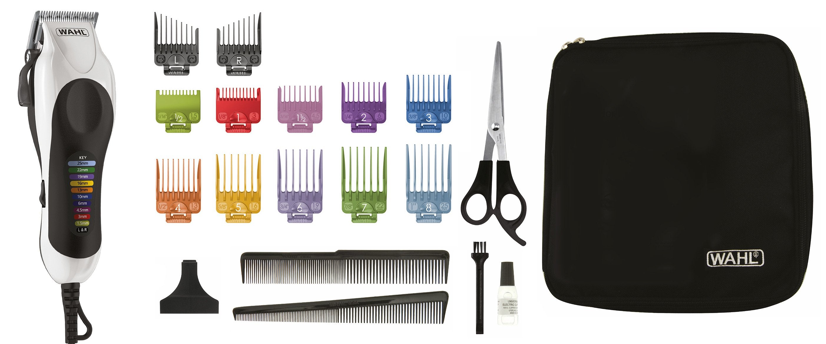 Cortapelos Wahl Color Pro Con Cable 15 Accesorios