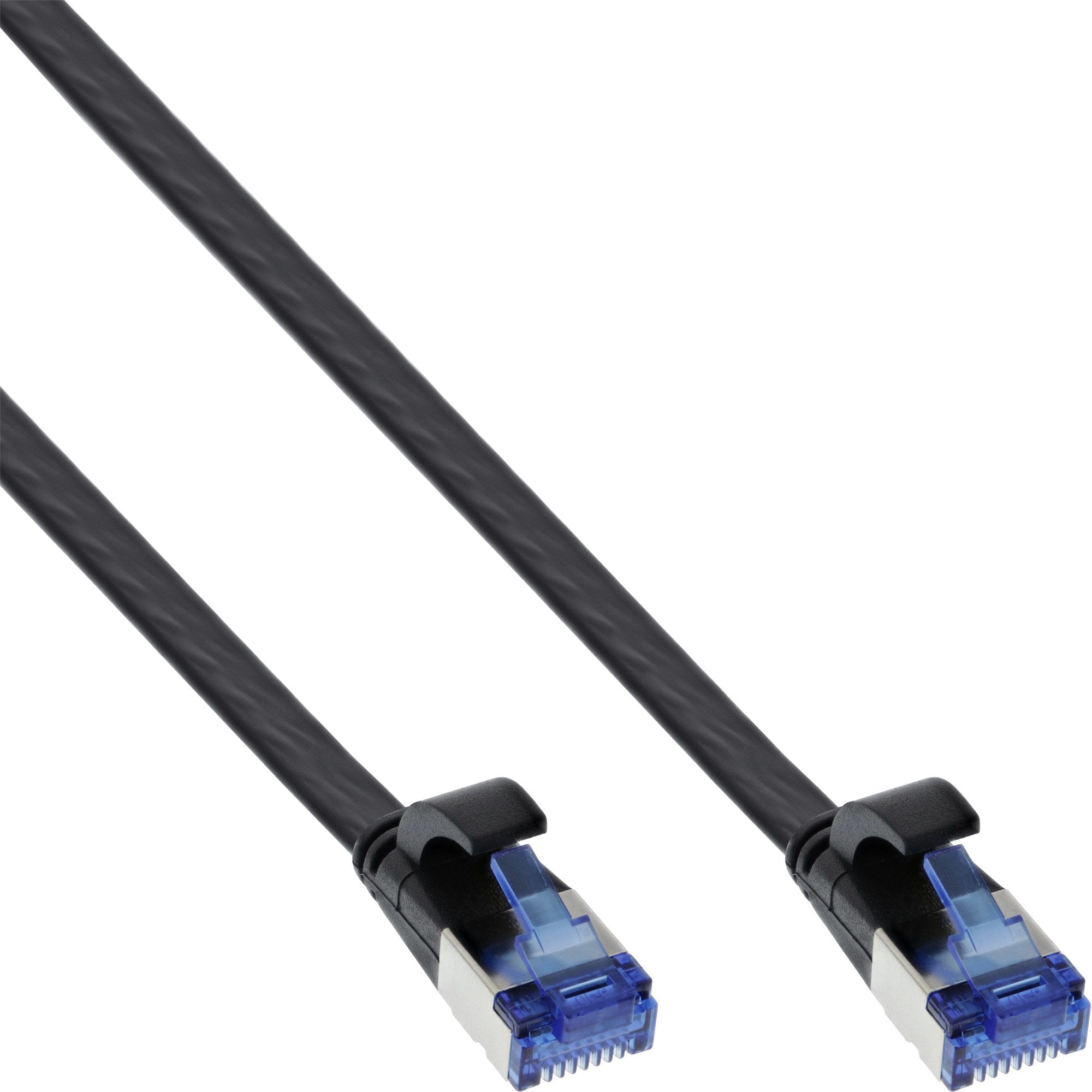 Cable De Red Plano Inline, U/Ftp, Cat.6a, Tpe Libre De Halógenos, Negro, 3m