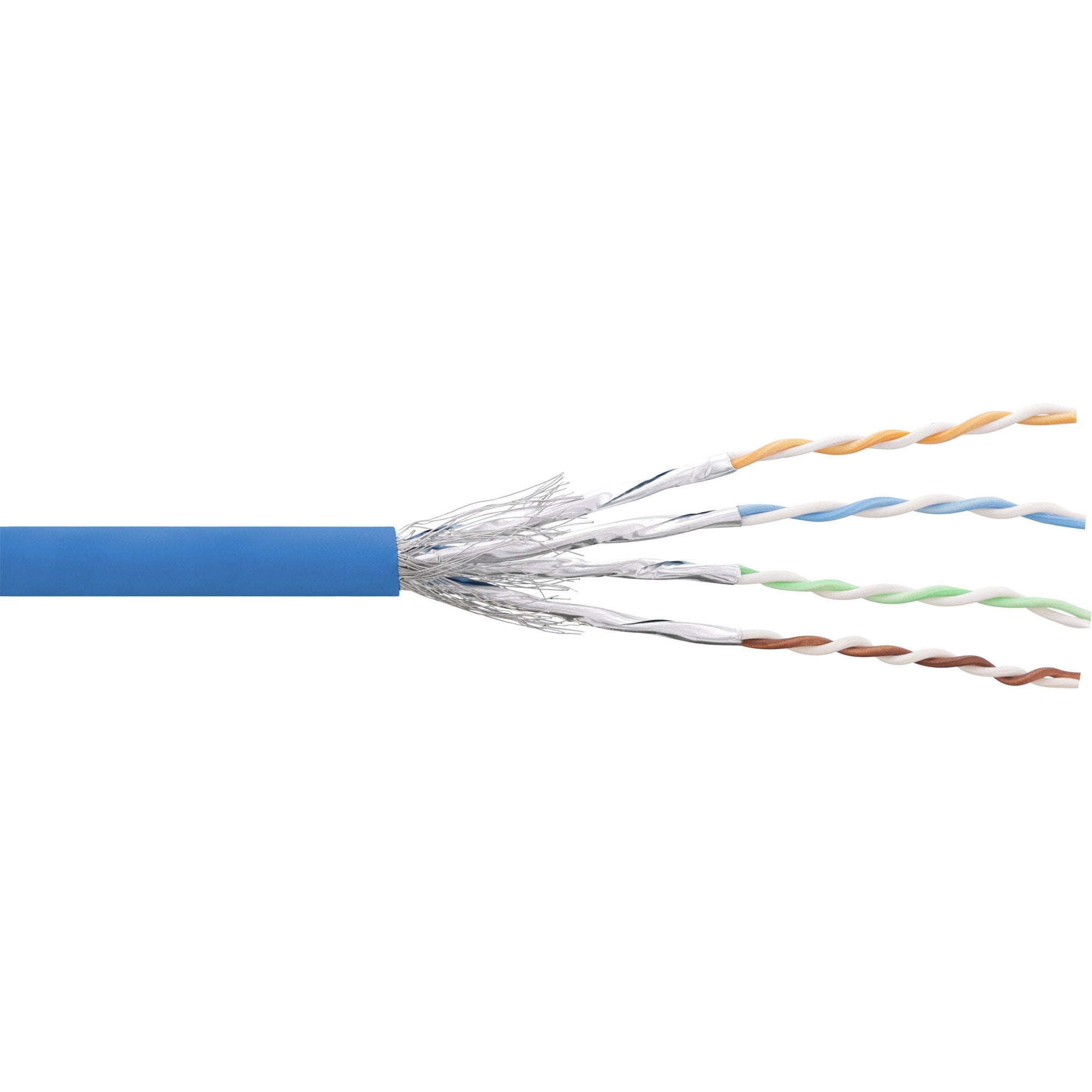 Cable De Red Inline S/Ftp Pimf Cat.6 Azul Awg27 Pvc Cu 100m